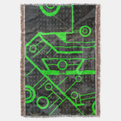 緑の回路 スローブランケット (正面縦)