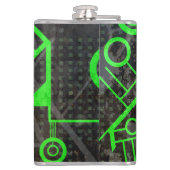 緑の回路 フラスク (裏面)