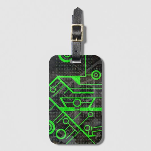 緑の回路 ラゲッジタグ (正面縦)