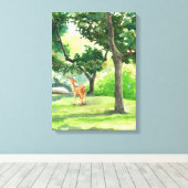 緑の図解入りの、写真付きの絵を描Canvas Print キャンバスプリント (インサイチュ (ウッドフロア))