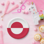 緑の国の旗を持つ愛国的紙プレート ペーパープレート (パーティー)