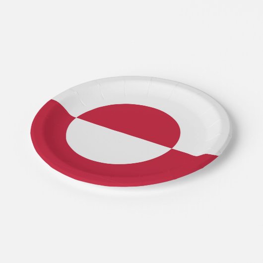 緑の国の旗を持つ愛国的紙プレート ペーパープレート (アングル)