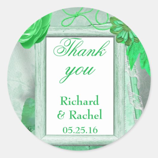 緑の国の風景ありがとう ラウンドシール (正面)