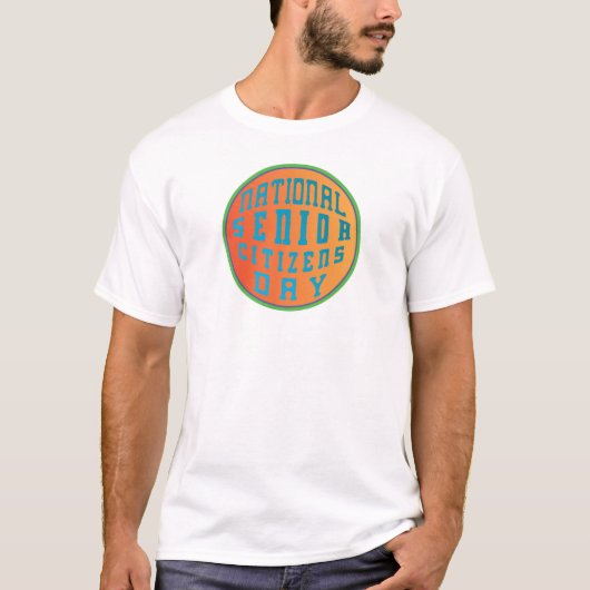 緑の国の高齢者の縁ど日 Tシャツ (正面)