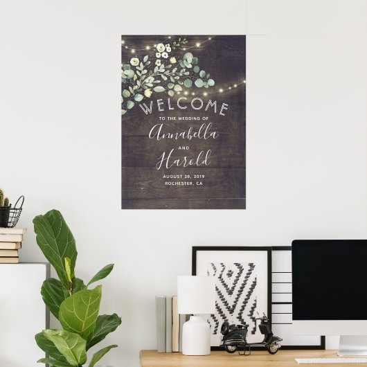 緑の国素朴の結婚式へようこそ ポスター (ホームオフィス)