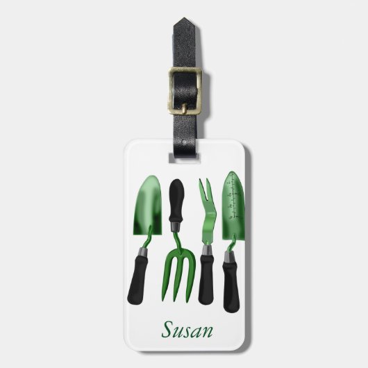 緑の園芸用具 ラゲッジタグ (正面縦)