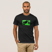 緑の土のバイクのシルエットのTシャツ Tシャツ (正面フル)