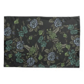 緑の土花 枕カバー (裏面)