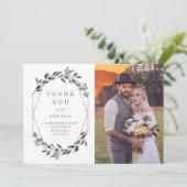 緑の地域 |バラ結婚金ゴールドの写真 サンキューカード (スタンド正面)