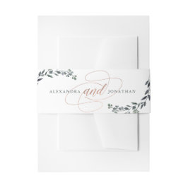 緑の地域 |バラ結婚金ゴールド 招待状ベリーバンド