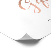 緑の地域 |バラ金ゴールドウェディングカードとギフト ポスター (角)