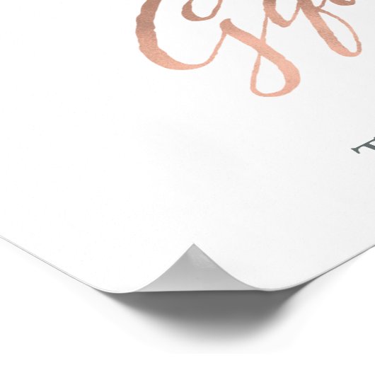 緑の地域 |バラ金ゴールドウェディングカードとギフト ポスター (角)