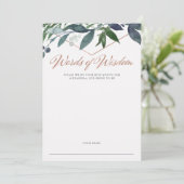 緑の地域 |バラ金ゴールドブライダルシャワーアドバイスカード アドバイスカード (スタンド正面)