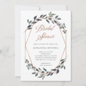 緑の地域 |バラ金ゴールドブライダルシャワー 招待状 (正面)