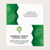 緑の地球 |ツリーアイコン 名刺 (外部フラット)