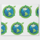 緑の地球 ラッピングペーパー (フラット)