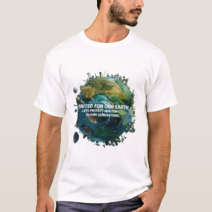 緑の地球、明るい未来 Tシャツ