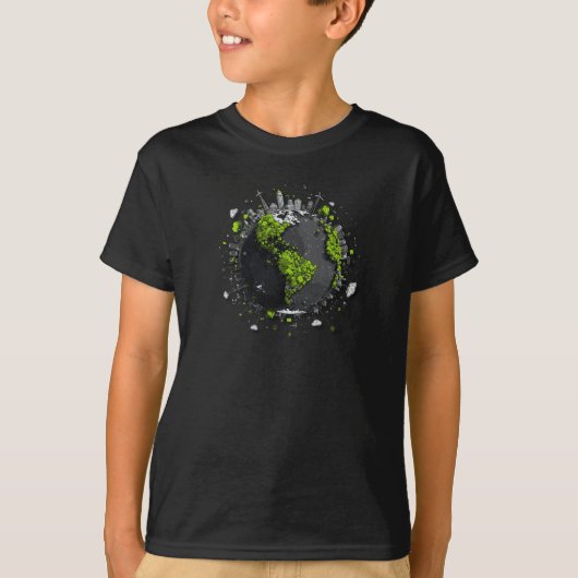 緑の地球 Tシャツ (正面)