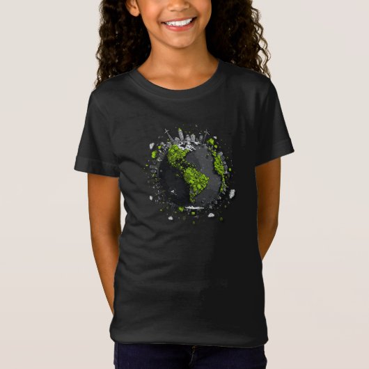 緑の地球 Tシャツ (正面)
