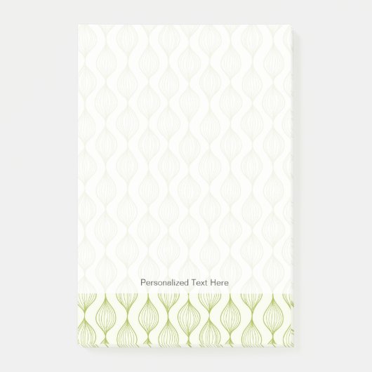 緑の垂直なエッジパターンの背景 ポストイット (正面)