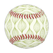 緑の垂直なエッジパターンの背景 野球ボール (正面)