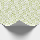 緑の垂直エッジパターンの背景 ラッピングペーパー (角)