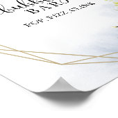 緑の埃っぽいブルーブライダルシャワーバーブリーバーの看板 ポスター (角)