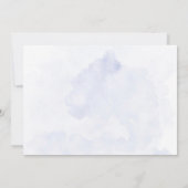 緑の埃っぽい青いワイルドフラワーは日付カードを保存 招待状 (裏面)