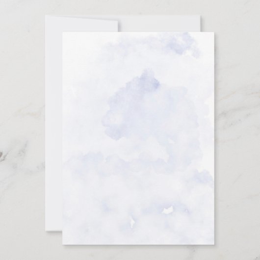 緑の埃っぽい青いワイルドフラワーブリデスメイドランチ 招待状 (裏面)