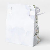 緑の埃っぽい青い水色のワイルドフラワー結婚ズ フェイバーボックス (裏面サイド)