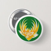 緑の基盤のはす炎 缶バッジ (正面&裏面)