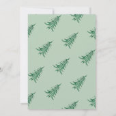 緑の塔のクリスマスツリー ギフトカードホルダー 招待状 (裏面)