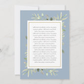 緑の塵の青の最初の聖餐式 招待状 (裏面)