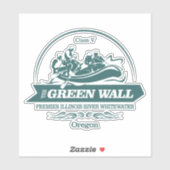 緑の壁（ラフティング2） シール (シート)