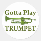 緑の変化はトランペット遊ギフトを必要とする ラウンドシール (正面)