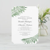 緑の夏のエキゾチック。熱帯リハーサルディナー 招待状 (スタンド正面)