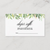 緑の夏の目的地おむつラッフル エンクロージャーカード (正面)