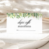 緑の夏の目的地おむつラッフル エンクロージャーカード