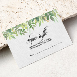 緑の夏の目的地おむつラッフル エンクロージャーカード