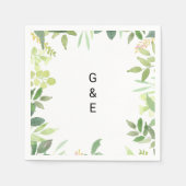 緑の夏の目的地のウェディングナプキン スタンダードカクテルナプキン (正面)