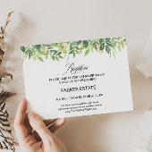 緑の夏の目的地の結婚式披露宴カード 招待状