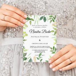 緑の夏の目的地スペインの結婚の数 招待状