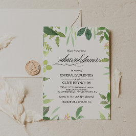 緑の夏の行き先リハーサルディナー 招待状