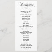 緑の夏の行先結婚式プログラム プログラム (裏面)