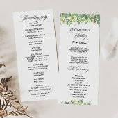 緑の夏の行先結婚式プログラム プログラム