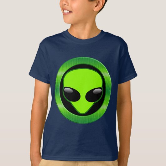 緑の外国の頭部 Tシャツ (正面)