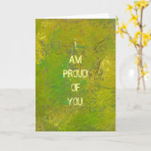 緑の多彩なおもしろいのユニークでモダンな絵画の芸術 カード (黄色い花)