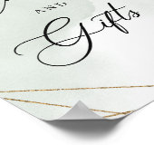 緑の多肉ユーカリプスカードとギフトサイン ポスター (角)