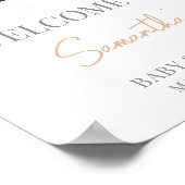 緑の多肉乳児シャワーへようこそ ポスター (角)