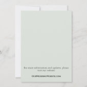 緑の多肉性の結婚式の日付を保存招待状 セーブザデート (裏面)